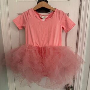 Pink Tulle Kids Formal Dress